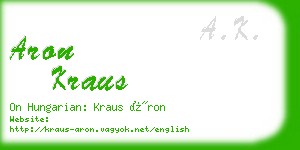 aron kraus business card